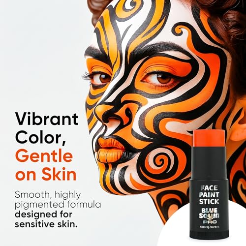 Blue Squid Orange Face Paint Stick - Waterproof XL