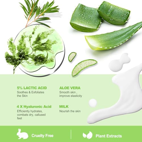 JVR Exfoliating Foot Peel Mask (3 Pairs) - Aloe Vera Callus Remover