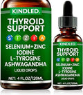 Thyroid Support Drops with Iodine, Zinc, Selenium & Ashwagandha - 4 FL.OZ
