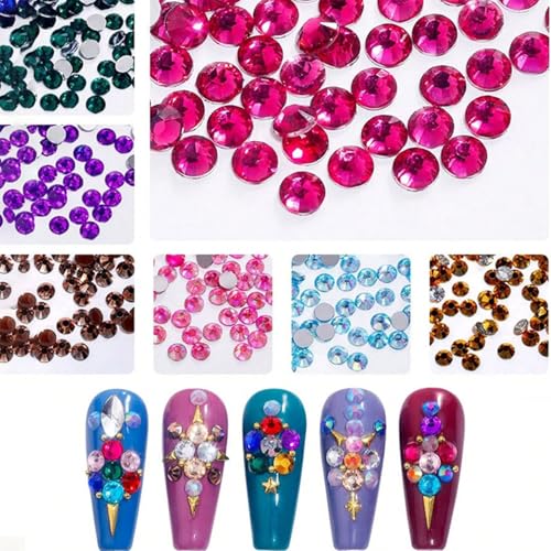 GUFUGU 6000 Pcs Mixed-Color Resin Jelly Rhinestones for Crafts