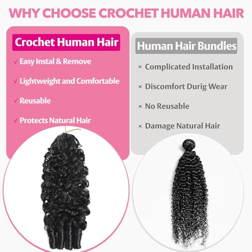 Burmese Curly Crochet Hair 18 Inch - 60g Pre-Separated Extensions