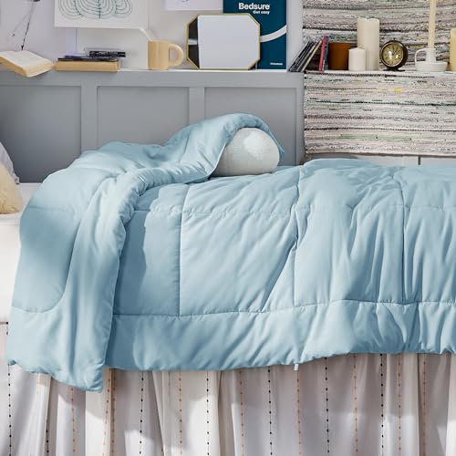 Bedsure Comforter Duvet Insert - Quilted Comforters Twin XL Size, All Season Duvet, Down Alternative Bedding Comforter with Tabs(Light Blue,Twin XL 92"x68")