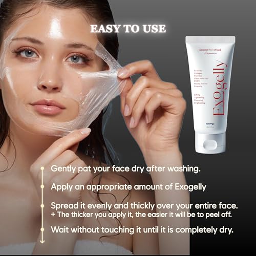 Exosome Exogelly Peel-Off Mask ? 2.1 fl. Oz with 4.8B Exosomes for Skin - Exium HR, Clearminis Acid Serum, PDRN