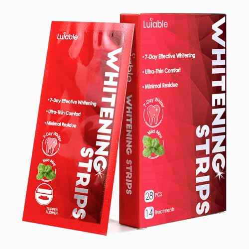Teeth Whitening Strips for Tooth White: Professional Dentist Formulated Teeth Whitener Enamel-Safe Non-Slip 28 Strips 14 Treatments