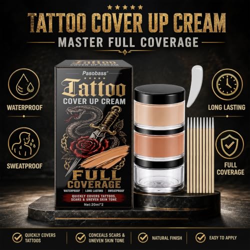 Tattoo Cover Up Makeup Waterproof Concealer Set