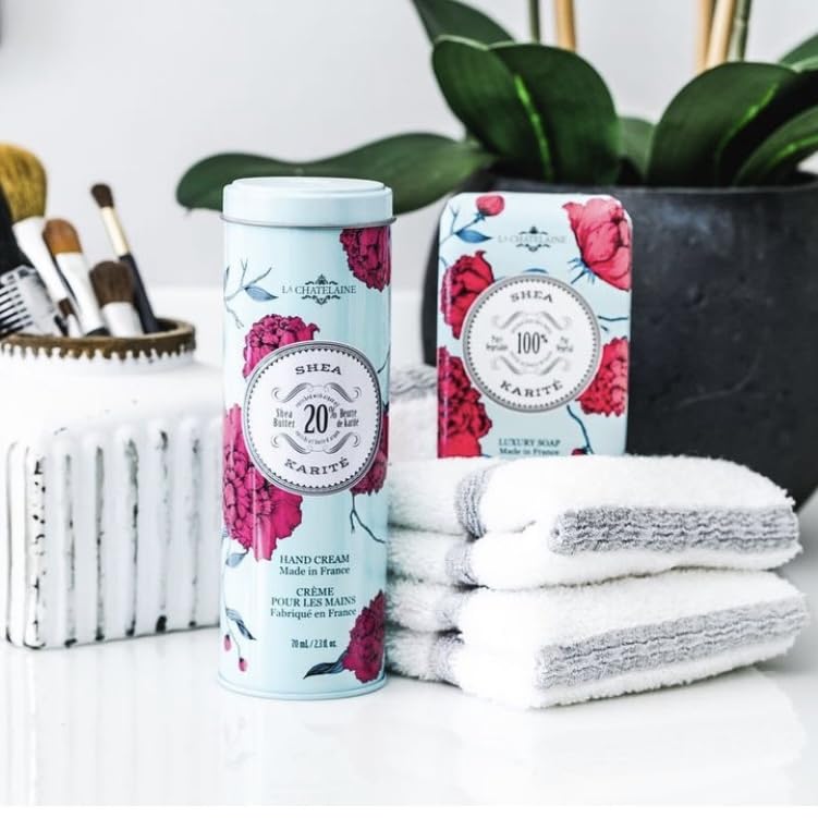 La Chatelaine Shea Butter Hand Cream Sweet Almond 70ml Gift Tin Made in France