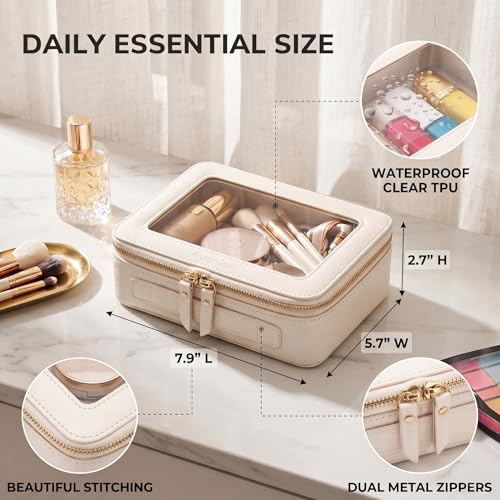Clear Makeup Bag Organizer - Travel Toiletry Case for Women