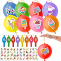72 PCS Ice Cream Party Favors Bundle - Punch Balloons & Tattoos