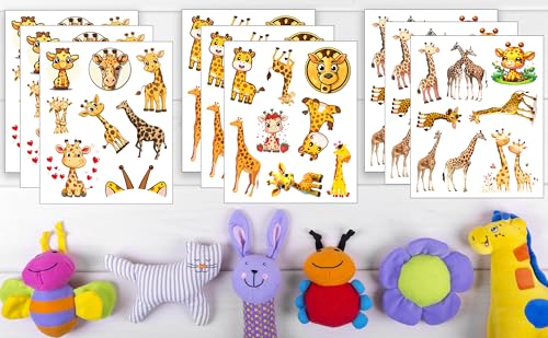 192 Giraffe Temporary Tattoos - Zoo Party Favors