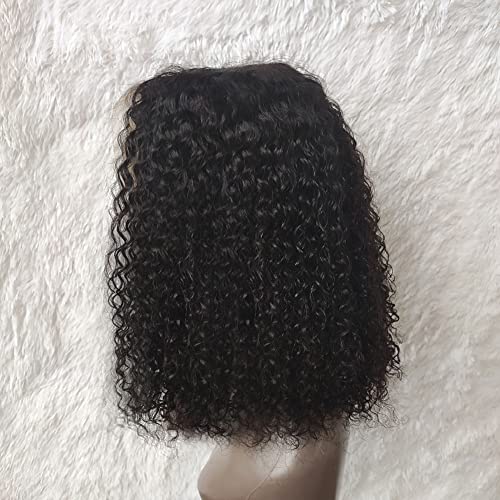 Kinky Curly Bob Lace Front Wig - 10 Inch 150% Density Human Hair