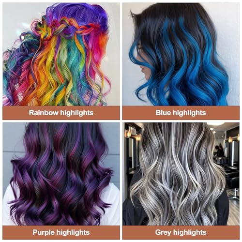 Silicone Hair Highlighting Cap Set - 2 Pcs with Metal Hook
