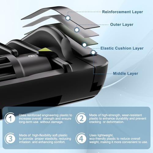 6-in-1 Adjustable Beard & Hair Trimmer Guard Set for QP Series, Skin-Friendly, Easy Snap-On