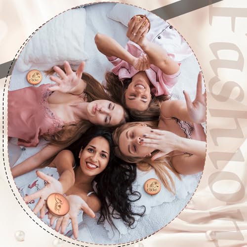 Barydat 8-Piece Bridesmaid Compact Mirror Set Rose Gold