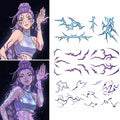 Glow-in-the-Dark K-pop Temporary Tattoos – Dark Fantasy Symbol Set