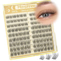 8-12MM Natural Cluster Lashes Clear Band Wispy Eyelash Extensions