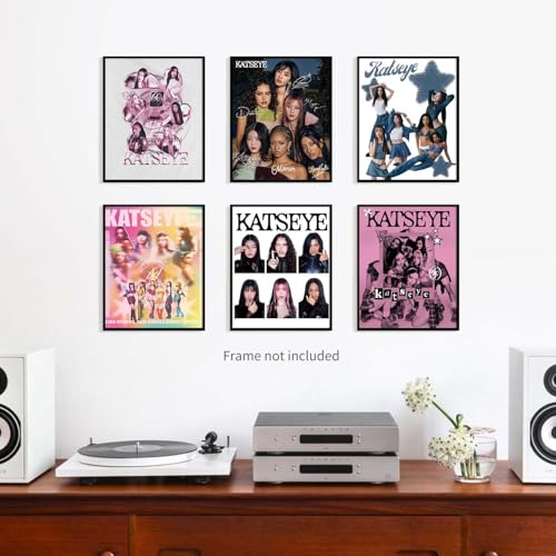 TUOCYERD Katseye Music Wall Art Posters Set of 6 8x10 Inches for Teens Room Decor