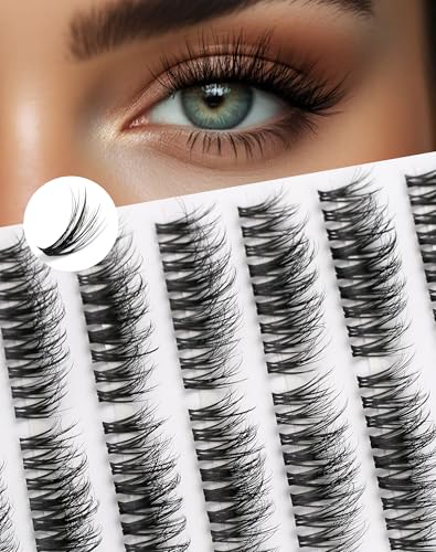 Onlyall Lash Clusters C Curl Natural Wispy Eyelash Extensions