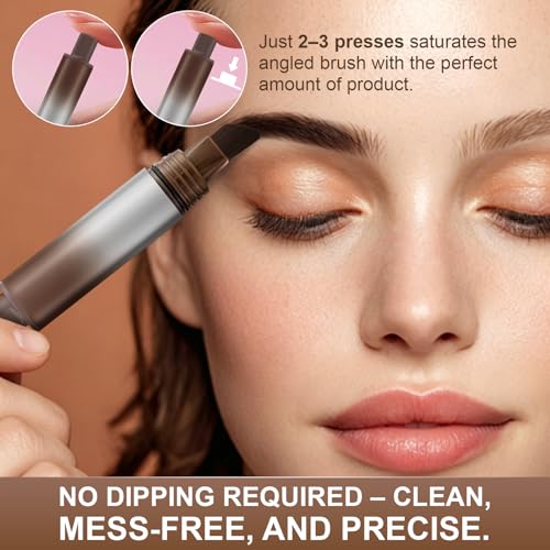Microblading Eyebrow Pen with Press Pad Applicator – Natural Hair-Like Strokes