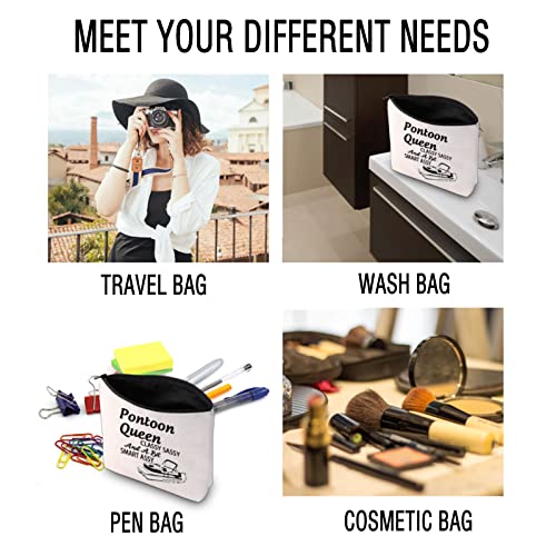 JXGZSO Pontoon Gift Pontoon Queen Classy Sassy And A Bit Smart Assy Storage Bag Boating G Bag (Pontoon Queen B)