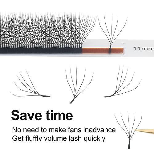 5D W Lash Extensions Premade Fans Faux Mink 8-15mm Mix