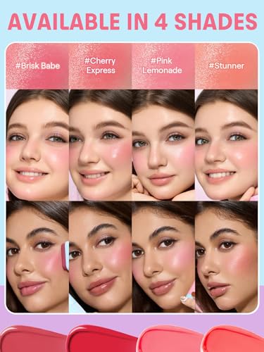 SHEGLAM Glass Glow Blush Stick Cream for Cheek and Lip, Waterproof