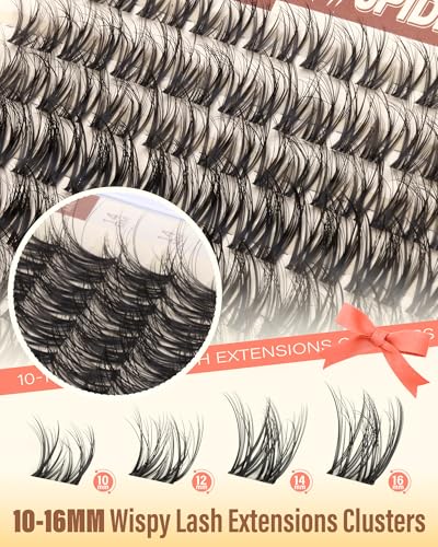 Spider Lash Clusters Wispy Invisible Band 10-16mm