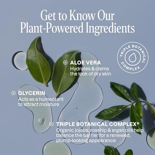 Cliganic Hydrating Facial Gel Cleanser with Triple Botanical Complex¢ç ? Clean Gentle Face Wash with Jojoba, Rosehip Argan Oils Removes Makeup Impurities Aloe Vera Glycerin for Balanced Glowing Skin
