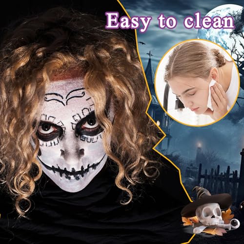 Black & White Face Paint Kit with Brushes