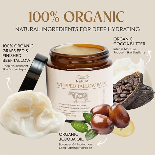 Dersie Tallow Skincare Bundle ? 2-Pack Tallow Sunscreen with Zinc Oxide + Whipped Tallow Balm ? 100% Grass-Fed, All-Natural Moisturizer & Sun Protection for Dry, Sensitive Skin ? Made in USA