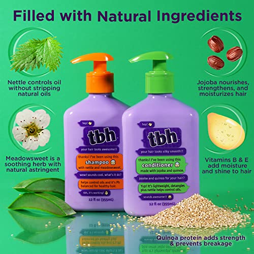 TBH Kids Shampoo - Tween and Teen Shampoo for Oily Hair,Sulfate and Paraben Free Shampoo - 32 oz