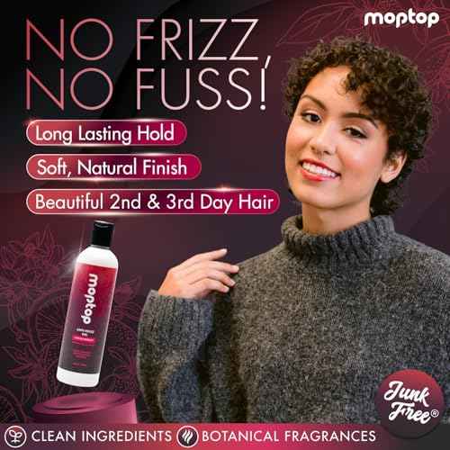 MopTop Salon Anti Frizz Hair Gel ? Salon Quality Curl Defining Gel to Enhance Wavy, Curly and Kinky-Coily Hair, Medium Hold, For Frizz Control, with Aloe, Sea Botanicals & Honey (Citrus Medley, 32oz)
