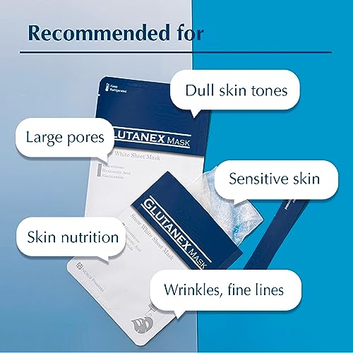 Glutanex Snow White Sheet Mask, 15 Sheets - Made In Korea