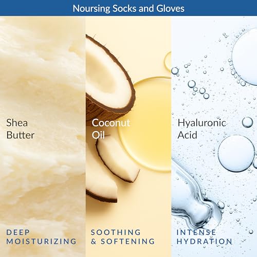 Epielle Intensive Repairing Foot Mask Socks for Dry Cracked Feet - 6 Pairs