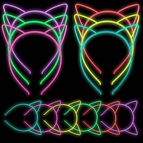 Glow in the Dark Cat Ear Crown for Birthday & Halloween Parties