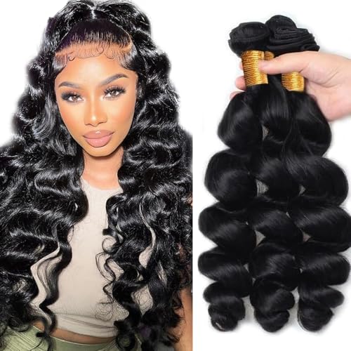 Brazilian Loose Wave Hair Bundles 28-32 Inch Unprocessed Remy