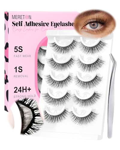 Self-Adhesive Eyelashes 14mm Waterproof Reusable Strip Lashes