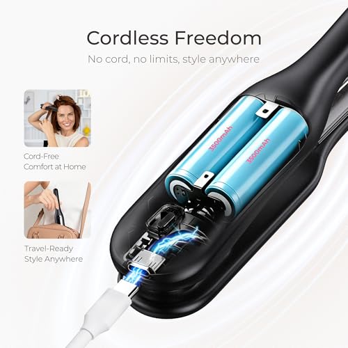 TYMO Cordless Mini Flat Iron 0.65" for Short Hair & Bangs