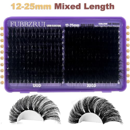 Fluffy Lash Clusters 12-25mm D Curl 280PC Volume Eyelashes