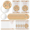 12 Sets Happy Thanksgiving Gifts Friendsgiving Pocket Mirror with Cards for Women Thanksgiving Party Favors Friendsgiving Decorations Thank You Gift for Guest Coworker Teacher Nurse (Classic)
