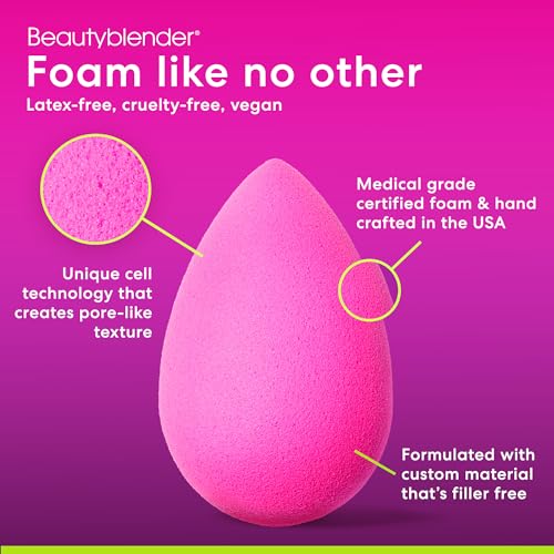 Beautyblender¢ç | Original Pink Beauty Blender + Blender Defender Case + Solid Blendercleanser¢ç Complete 3-Piece Bundle, Beauty Blender for Blending Foundations, Travel Case & Unscented Cleanser, 1oz