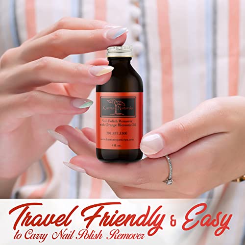 Karma Organic Nail Polish Remover & Top Coat Bundle ? Naturals Orange Blossom Nail Polish Remover (4FL-Oz) Halal Breathable Top Coat ANASTASIA (0.43FL-Oz)