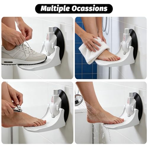 Foldable Shower Foot Rest with Suction Cups for Leg Shaving