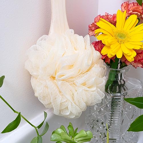 EcoTools EcoPouf Bath Brush with Long Handle | Gentle Exfoliation