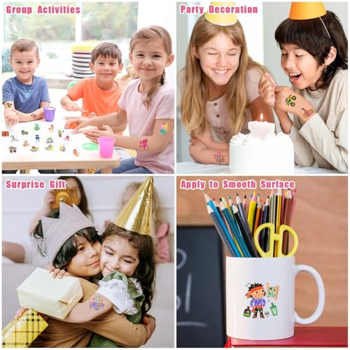 408 Glitter Temporary Tattoos for Kids - Party Favor Stickers