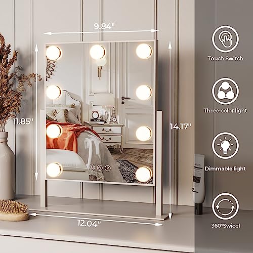 Makeup Mirror with Lights 10X Magnifying & Smart Touch Dimmable