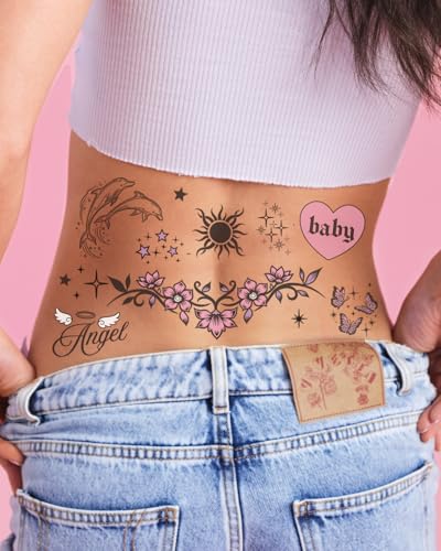 xo, Fetti Y2K Temporary Tattoos - 56 Pc Party Sticker Set