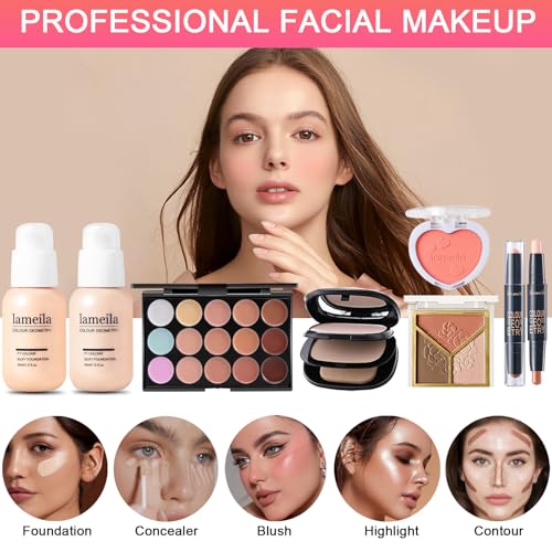 SHELAKIN All-in-One Makeup Kit for Women | 40 Colors Eyeshadow & More