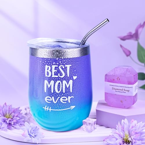Mothers Day Gifts for Mom,Valentines Birthday Mothers Day Basket for Mom from Daughter Son, Relaxing Spa Gifts Set with Luxury Flannel Purple Blanket,Great Birthday Mother's Day Ideas for Women