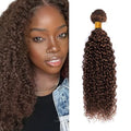 Brown Kinky Curly Human Hair Bundles #4 Dark - 16 inch