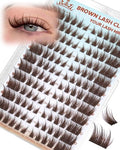 Brown Cat Eye Cluster Lashes C-Curly Fox Eye Extensions